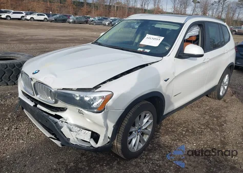 2015 BMW X3 xDrive28D z USA, uszkodzony, nr VIN 5UXWY3C56F0E96234